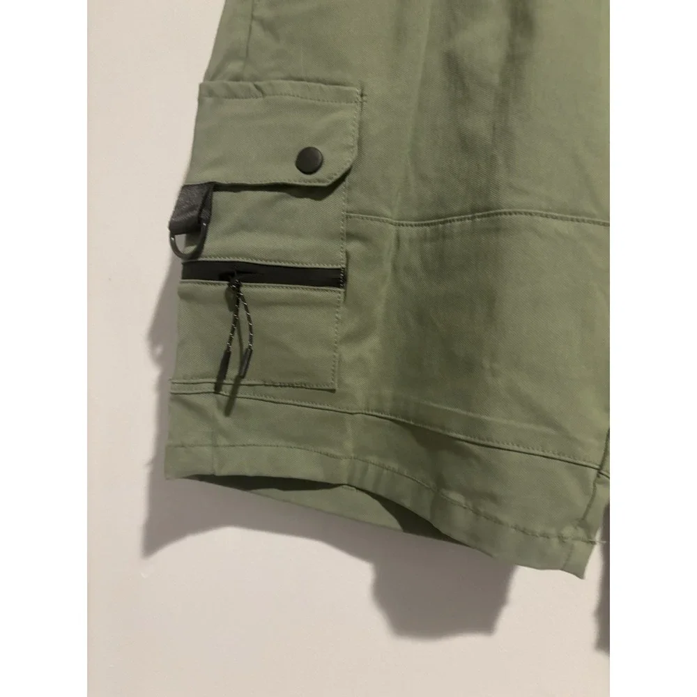 NWT‎ Retro Stitch Men's Cargo Shorts Olive Pocket Small Flat Front Chino Summer